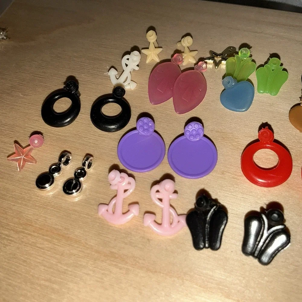 Barbie Vintage EARRINGS‎ Replacement Accessories Lot Anchor Stars Butterfly